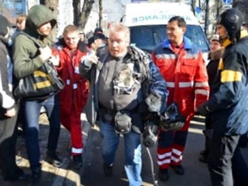 Gleb Garanich, fotoreporter Reuters. Kiev, 18 februarie 2014