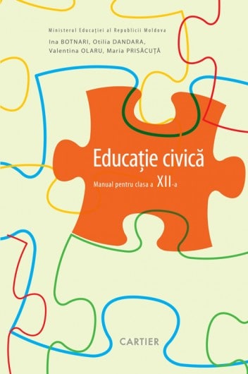 Educația civică. Manual pentru clasa a XII-a. Copertă de Vitalie Coroban